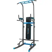 Thunder Power Tower met Trainingsbank - Pull Up Bar - Dipstation - Verstelbaar - 150 kg