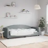 Prolenta Maison Exclusive - Dagbed, lichtgrijs, 80x200 cm, stof