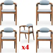 AEA Esszimmer Garnitur 4x Stuhl Set Stühle Lehn Garnitur Essgruppe Möbel Gruppe