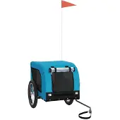 Syfax Hondenfietstrailer oxford stof en ijzer blauw en zwart
