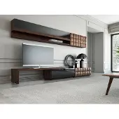 AEA Komplett Wohnzimmermöbel Wohnwand TV-Ständer Wandschrank Designer 2x Wandregale