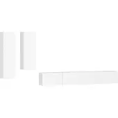 Syfax 4-delige Tv-meubelset bewerkt hout wit