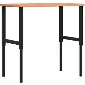 Syfax Werkbank rechthoekig 100x60x(71,5-98) cm massief beukenhout