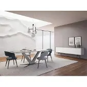 AEA Esszimmer Design Komplett Esstisch Design Einrichtung Sideboard Set Stühle 4x