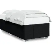 vidaXL Bedframe zonder matras 90x200 cm stof zwart