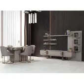 AEA Modern Esszimmer Set Besteht aus Esstisch+4x Stühle+Sideboard 6tlg.