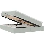 vidaXL Opbergbed met matras met matras Lichtgrijs 180 x 200 cm Fluweel