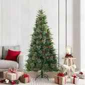 Prolenta Maison Exclusive - Kunstkerstboom, inklapbaar, groen, 210 cm