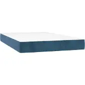 Syfax Pocketveringmatras medium 120x200x20 cm fluweel donkerblauw