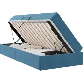 Syfax Opbergbed met matras Donkerblauw 100 x 200 cm Fluweel