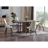 AEA Esszimmer set 7tlg. Esstisch 6x Stühle Designer Holz Stuhl Garnitur Möbel