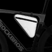 RockBros Driehoekige fietstas, frame tas, 0,9 liter, reflecterend, zilver