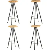 Prolenta Maison Exclusive - Barkrukken, set van 4, ruw mangohout