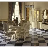 AEA Esszimmer Set Tisch + 4 Stühle Esszimmerstuhl Set Tisch Gruppe Garnitur 5 tlg.