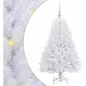 Syfax Kunstmatige Inklapbare Kerstboom Wit 120 cm PVC en Staal