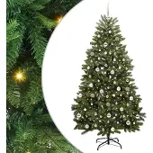 Syfax Kunstkerstboom met 300 LED Groen 210 cm PVC en Metaal