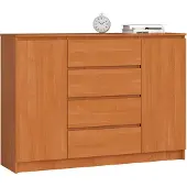 Akord Ladekast K140 met 4 Lades en 2 Deuren / Furniture Factory / Els / 138 x 99 x 40 cm