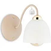 HowHomely Tina - Wandlamp - Beige - Galvanisch Goud - Glas