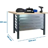 Simonwork (bancos De Trabajo) Bt6 5box Metaalplank 865x1500x750 Mm