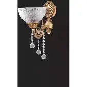 AEA Wandlampe Wandleuchten Gold Wandleuchte Lüster Wand Lampen Grau Glas