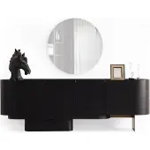 AEA Designer Esszimmer Garnitur Esstisch 6x Stühle Anrichte Spiegel 9tlg