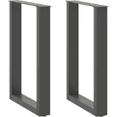 Syfax Eettafelpoten 2 st U-vormig 50x(72-73) cm staal antraciet