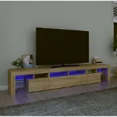 Prolenta Maison Exclusive - TV-meubel met LED-verlichting, Sonoma-eikenhout, 230x36,5x40 cm