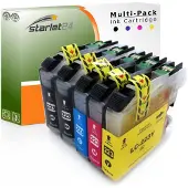 Starlet24 D&C 10-delige set inktpatronen, compatibel met Brother LC-221, LC-223