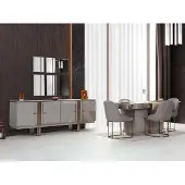 AEA Stilvoll Esszimmer Set Besteht aus Esstisch+4x Stühle+Anrichte 6tlg.