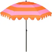 Edelman Jessy stokparasol streep oranje - Ø197 x 238 cm