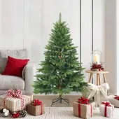 Prolenta Maison Exclusive - Kunstkerstboom, inklapbaar met voet, groen, 150 cm
