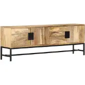 Syfax Tv-meubel 140x30x50 cm massief mangohout