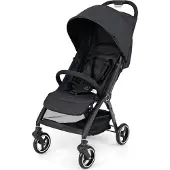 Northix Met één hand opvouwbare kinderwagen met verstelbare rugleuning en kap, reisbuggy, zwart