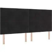 vidaXL LED Hoofdbord met LED-stripverlichting Zwart 200 cm Fluweel