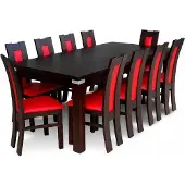 AEA Esstisch + 10x Stühle Stuhl Esszimmer Set Essgruppe Modern Tisch Tische Z10