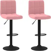 Syfax Barkrukken 2 st fluweel roze