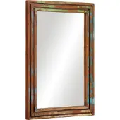 Syfax Badkamerspiegel 50x70 cm massief acaciahout en glas