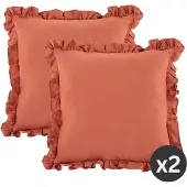 Tiseco Sierkussen (gevuld) ABBY - 45x45 cm, terracotta