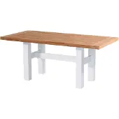 Hartman Tuintafel Heron Royal White Frame Natural Rustic Teak Top 180 x 95 cm