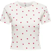 ONLY Shirt 'ONLFENJA' groen / rood / wit