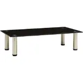 Syfax Tv-meubel 60x35x17 cm gehard glas zwart