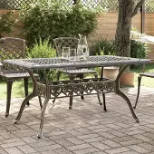 Prolenta Maison Exclusive - Tuintafel, bronskleurig, 150x90x72 cm, aluminium gietwerk