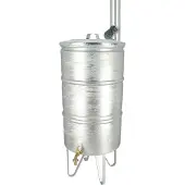 Esschert Design Regenton voor buiten, gemaakt van zink, met een inhoud van 95 liter