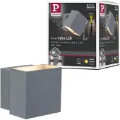 Paulmann LED-wandlamp buiten Cybo, alu / grijs / zink, Aluminium, Modern, LED wandlamp buiten