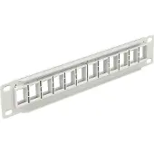 DeLOCK 10 inch patch panel | voor 12 Keystone modules | 1U | grijs