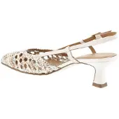 Pedro miralles Dames Slingback Metal Blanco | Goud | Maat: 38