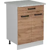 Vicco Keukenonderkast R-Line Krachtige eik goud 60 cm WB Marmer, Model 52288