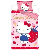 Hello Kitty strawberry 100 x 135 - 40 x 60Cm Katoen