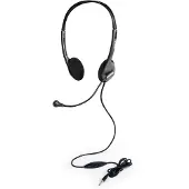 Port Designs 901603, Kabel, Geschikt voor kantoor/callcenter, 20 - 20000 Hz, 69 g, Hoofdtelefoon met microfoon, Zwart