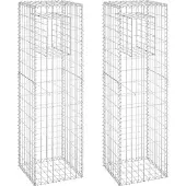 vidaXL Schanskorf palen 2 st 40x40x140 cm ijzer